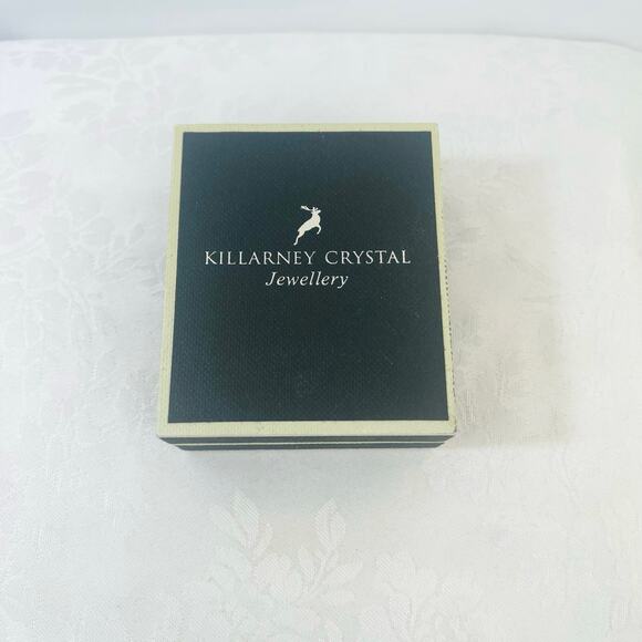 NWT KILLARNY CRYSTAL OWL Keychain Key Fob England Silver White Enamel - Picture 10 of 10